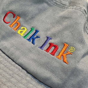 Chalk Ink® Embroidered Grey Twill Bucket Hat