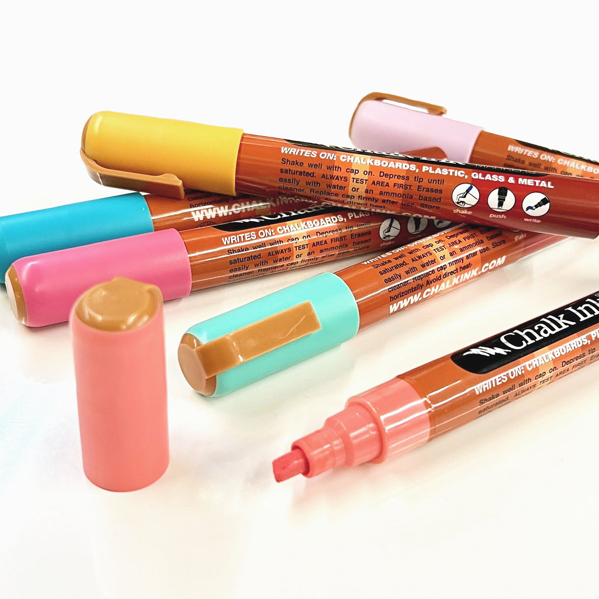 6mm Tropical Pack Set of 6 Wet Wipe Markers