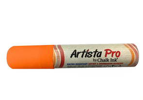 Image of Chalk Ink liquid chalk Artista Pro formula marker with cap on in color Candy Corn Orange