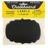 Black Peel & Stick Fancy Oval Writeable Labels 5 Pack