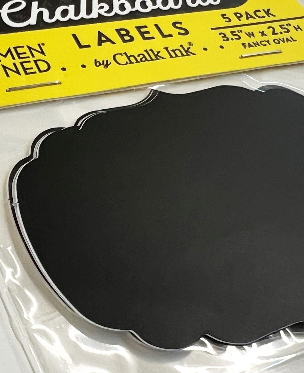 Chalkboard Label - 12 Large Fancy Ovals - Chalk Labels Ð Removable, Re –  Simply Remarkable