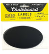 Black Peel & Stick Oval Writeable Labels 5 Pack