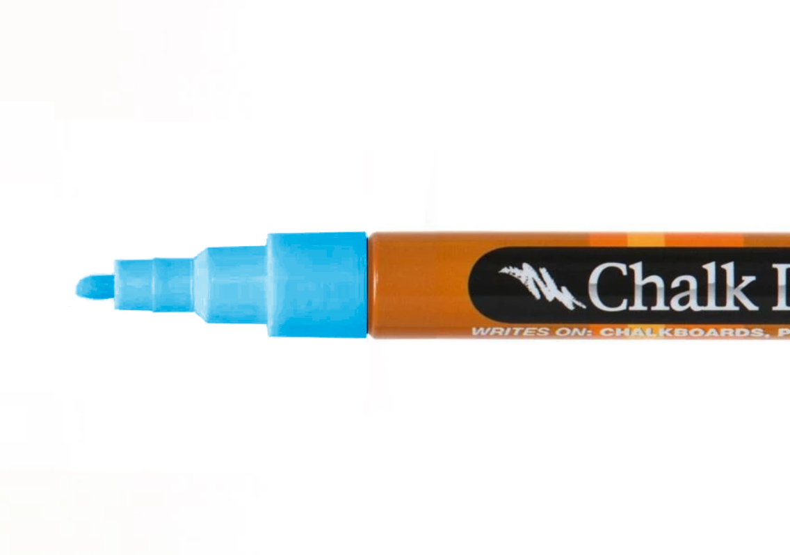 1mm Fine Tip Fluorescent Laser Beam Blue Wet Wipe Marker