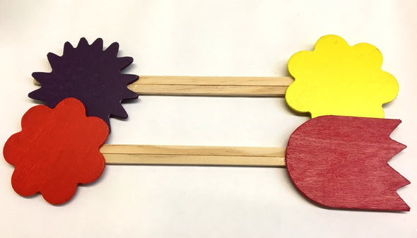 Floral Stake Signs set of 4 Assorted