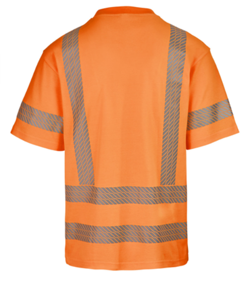 MAX415 ANSI Class 3 Cotton Rich High Visibility Short Sleeve T-Shirt Safety Orange