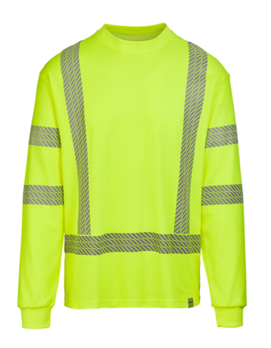 MAX416 ANSI Class 3 Cotton Rich High Visibility Long Sleeve T-Shirt