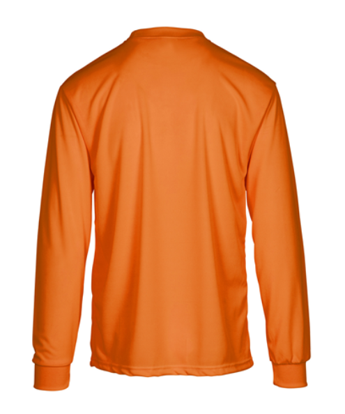 MAX453 Hi-Viz Moisture Wicking Long Sleeve T-shirt Safety Orange