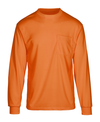 MAX453 Hi-Viz Moisture Wicking Long Sleeve T-shirt Safety Orange