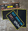 Chalk Ink® Adhesive Writable Safety Label Rectangle Shape 3 Pack