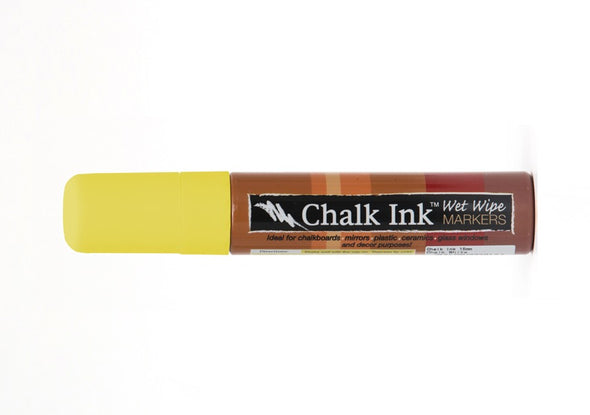 Image of the product 15mm Chalk Ink Smiley Face Yellow Wet Wipe Marker