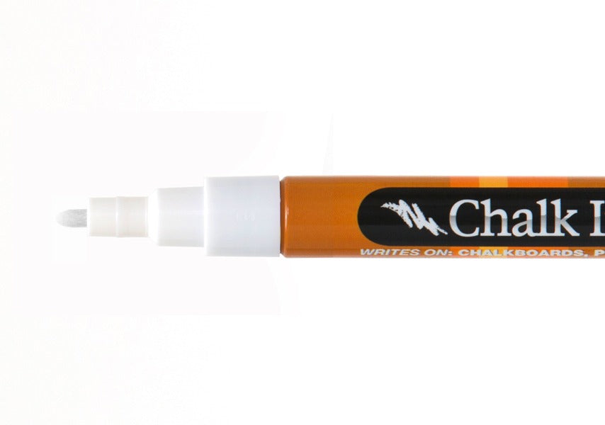 Fine Tip 1mm White Wet Wipe Chalk Marker