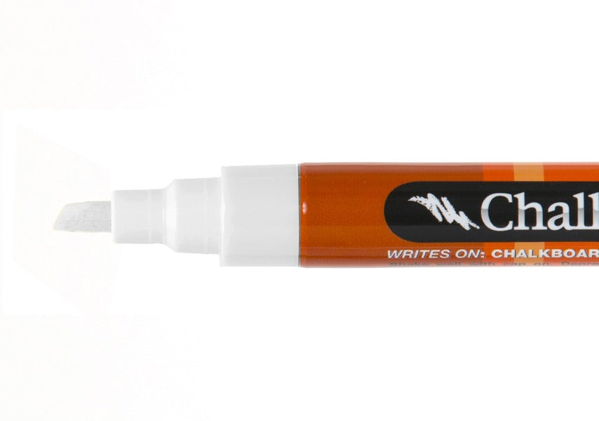 Chalk Ink® Chalk White 6mm Chisel Tip Wet Wipe Marker