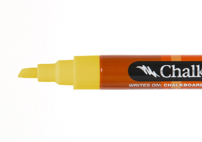Chalk Ink® Smiley Face Yellow 6mm Chisel Tip Wet Wipe Marker