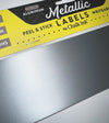 Metallic Aluminum Color Peel & Stick Rectangle Writeable Labels 5 Pack