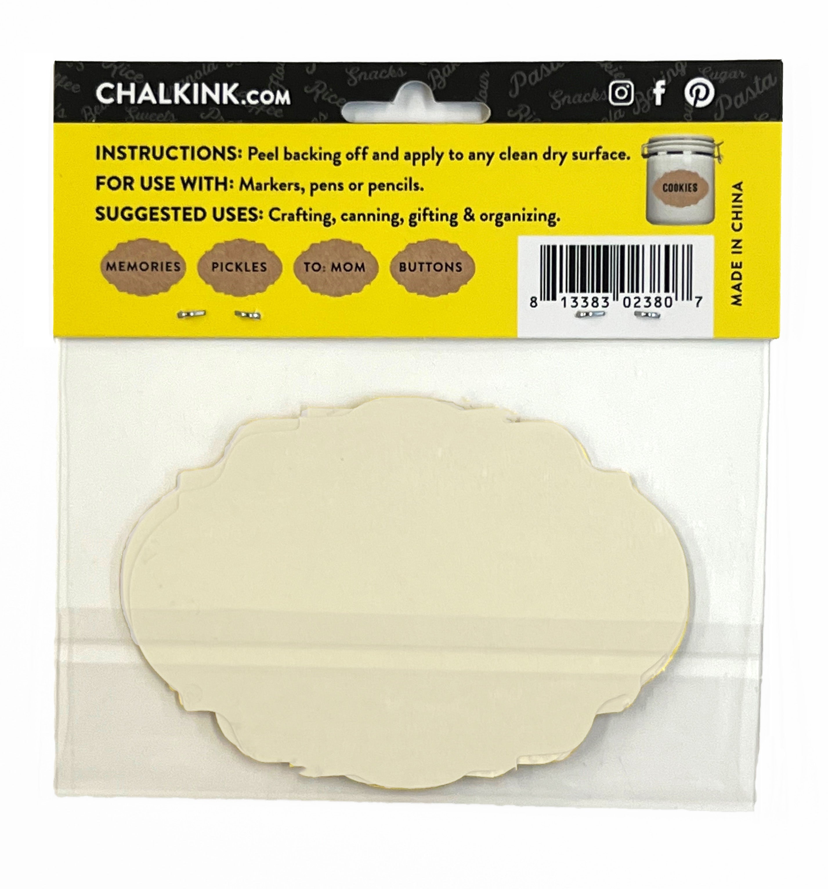 Kraft Antique Peel & Stick Writeable Labels 5 Pack
