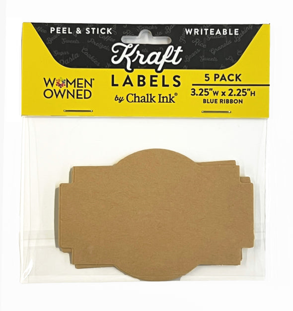 Kraft Blue Ribbon Peel & Stick Writeable Labels 5 Pack