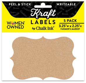 Kraft Farmer's Market Peel & Stick Writeable Labels 5 Pack