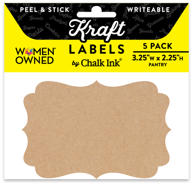 Kraft Pantry Peel & Stick Writeable Labels 5 Pack