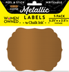 Metallic Copper Color Peel & Stick Vintage Writeable Labels 5 Pack