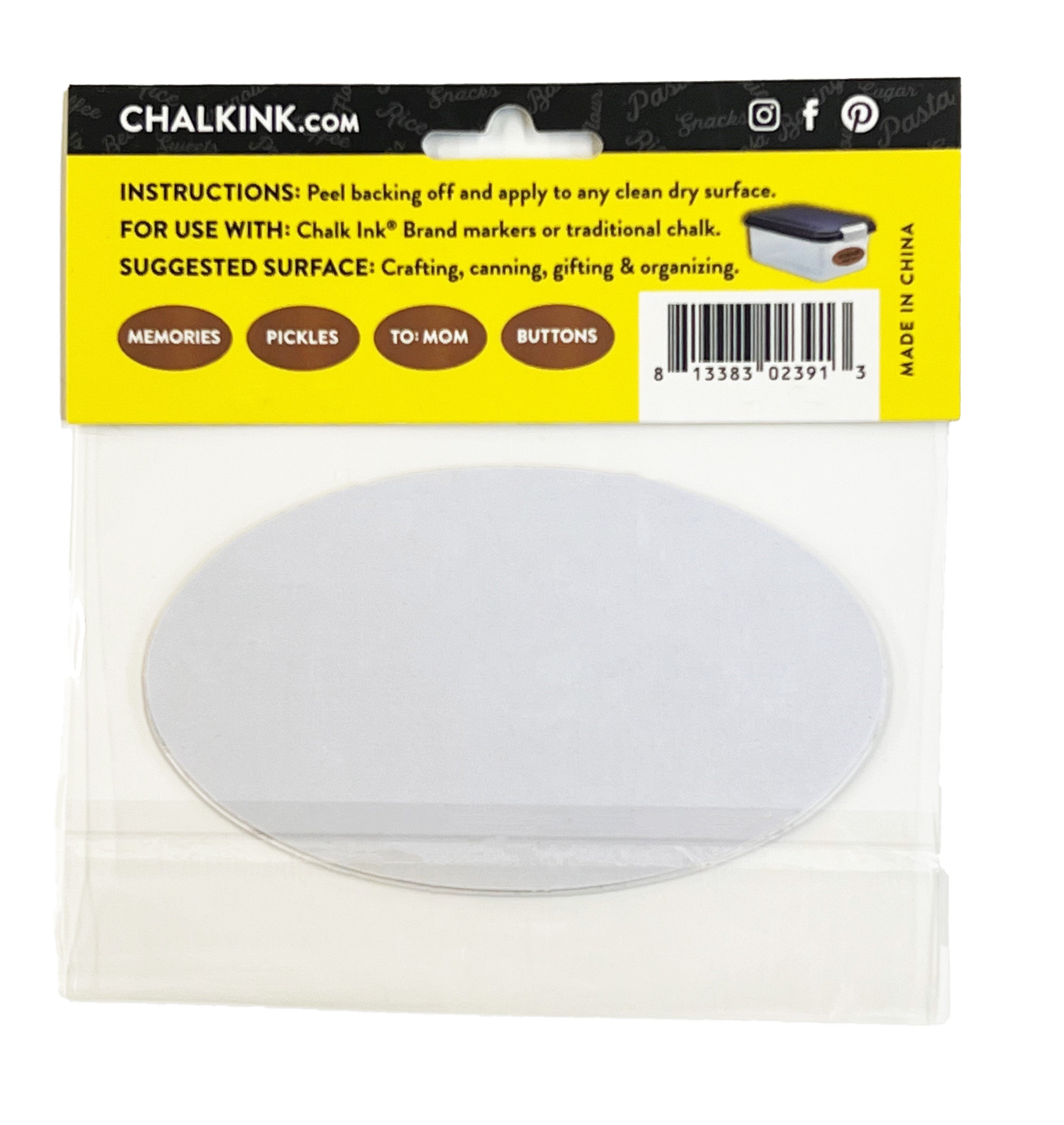 Metallic Copper Color Peel & Stick Oval Writeable Labels 5 Pack