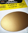 Metallic Copper Color Peel & Stick Oval Writeable Labels 5 Pack