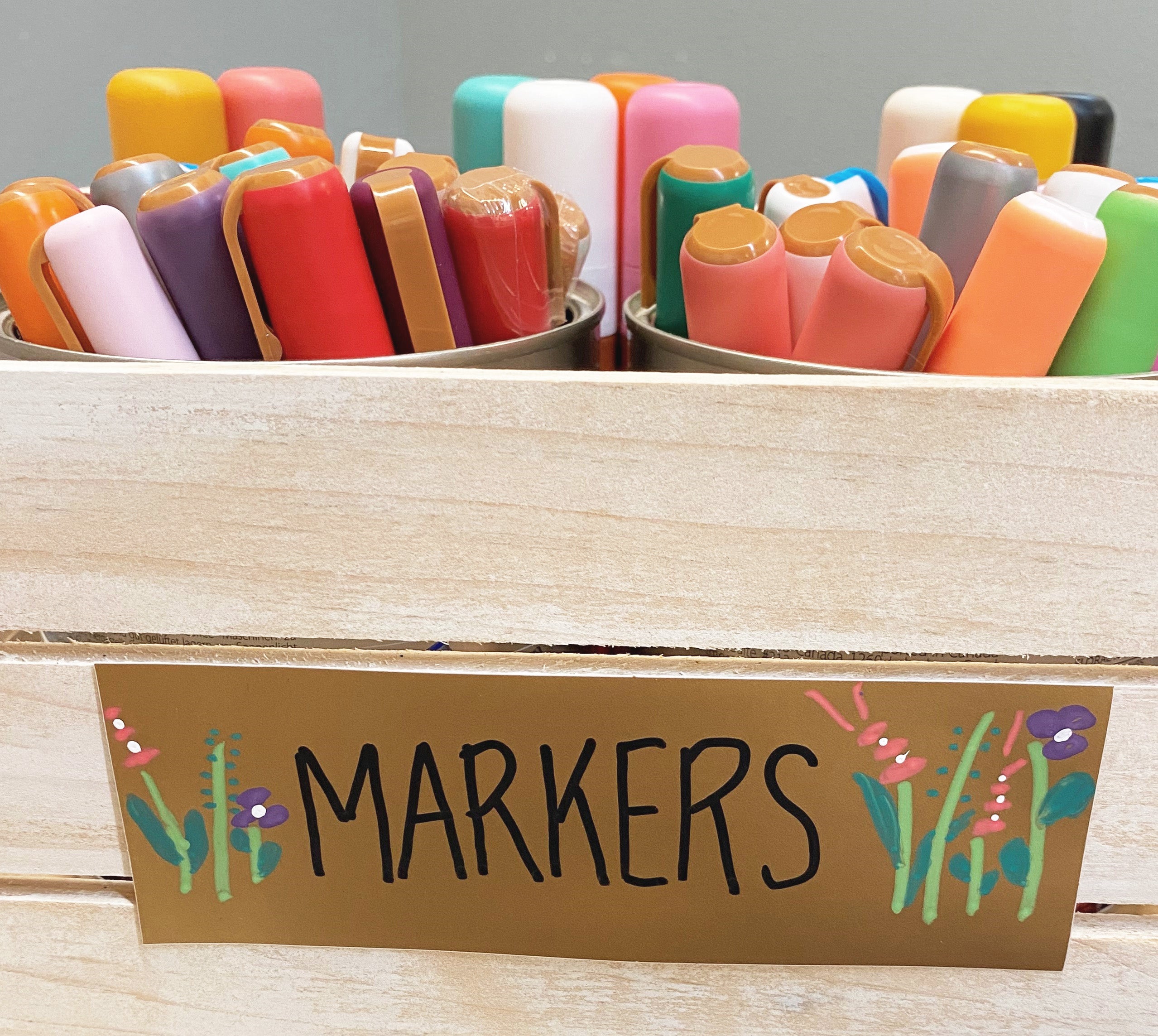 Metallic Copper Color Peel & Stick Rectangle Writeable Labels 5 Pack