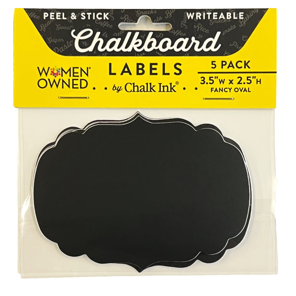 Wrapables Set of 51 Chalkboard Labels / Chalkboard Stickers - 3.5 x 2 Fancy Rectangle