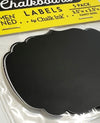 Black Peel & Stick Fancy Oval Writeable Labels 5 Pack