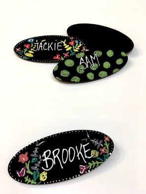 Oval Chalkboard Name Tags - Set of 5