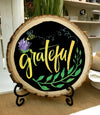 Image of chalkboard painted wood with grateful artwork using Chalk Ink 6mm Astroturf Green marker
