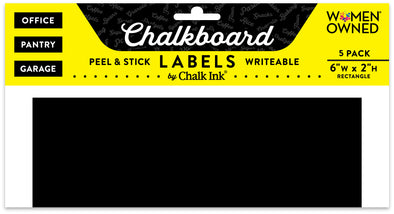 Black Peel & Stick Rectangle Writeable Labels 5 Pack