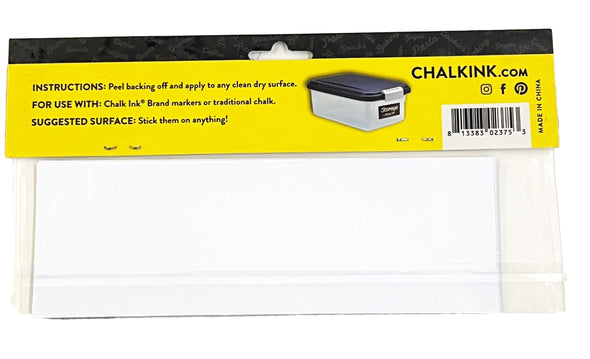 Black Peel & Stick Rectangle Writeable Labels 5 Pack