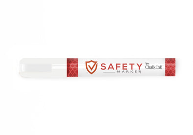 2mm Bullet Tip Chalk Ink Fluorescent White Safety Marker