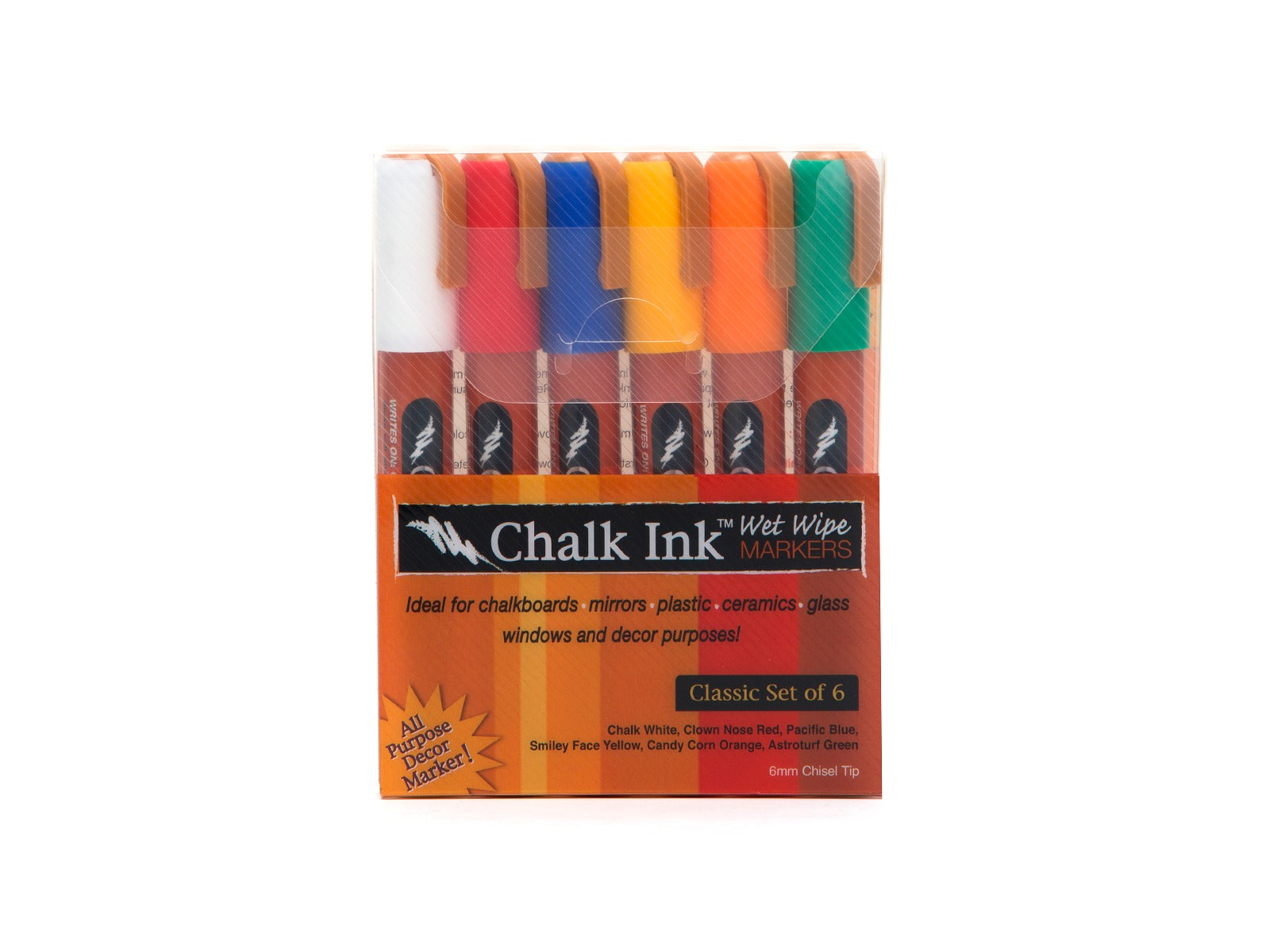 Chalktastic Chalk Markers, Chalkboard Markers with Reversible 6mm Fine or  Chisel Tip, Erasable Liquid Chalk Markers for Menu Board, Glass,  Blackboard