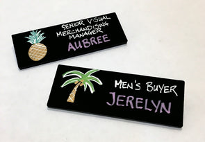Set of 5 Chalkboard Name Tags