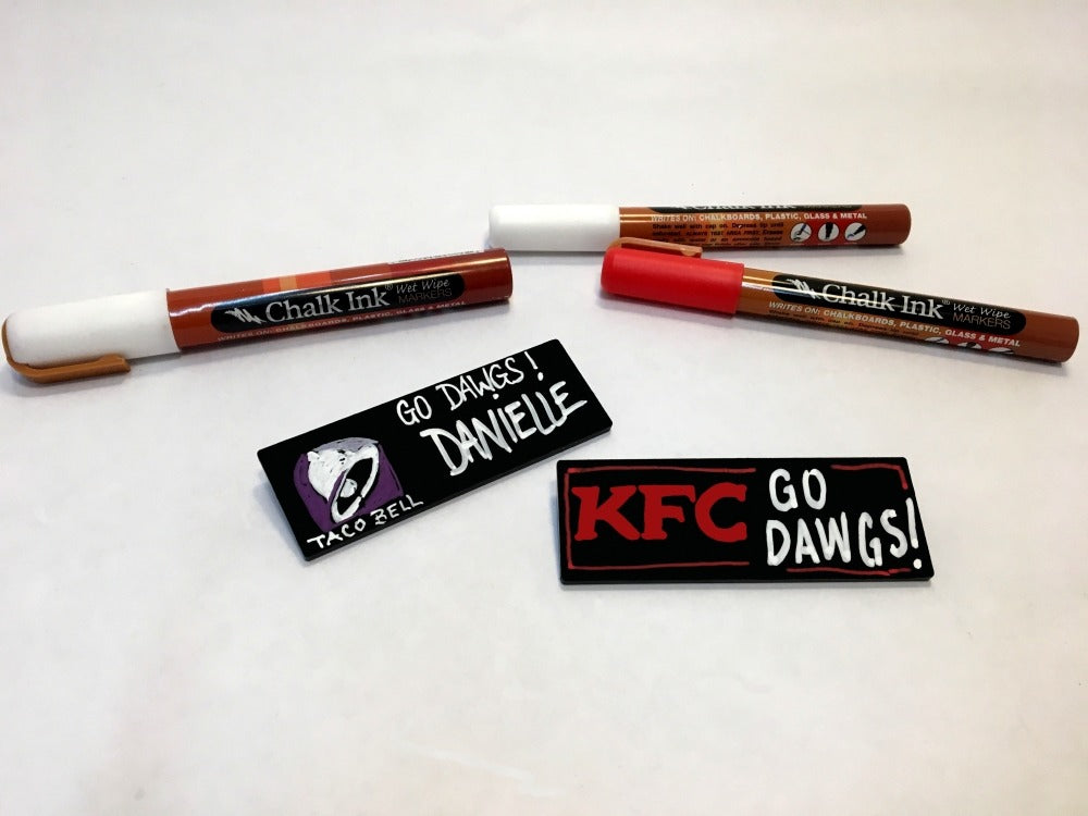 Erasable Chalk Marker for Reusable Badges