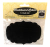 Black Peel & Stick Fancy Oval Writeable Chalkboard Labels 10 Pack